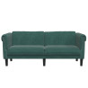 Sofá de 2 lugares veludo verde-escuro 4