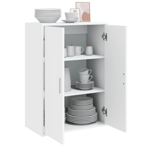 Aparador de madera de ingeniería blanco 60x31x84 cm M 4