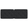 Cabecero de cama acolchado terciopelo negro 140 cm 5