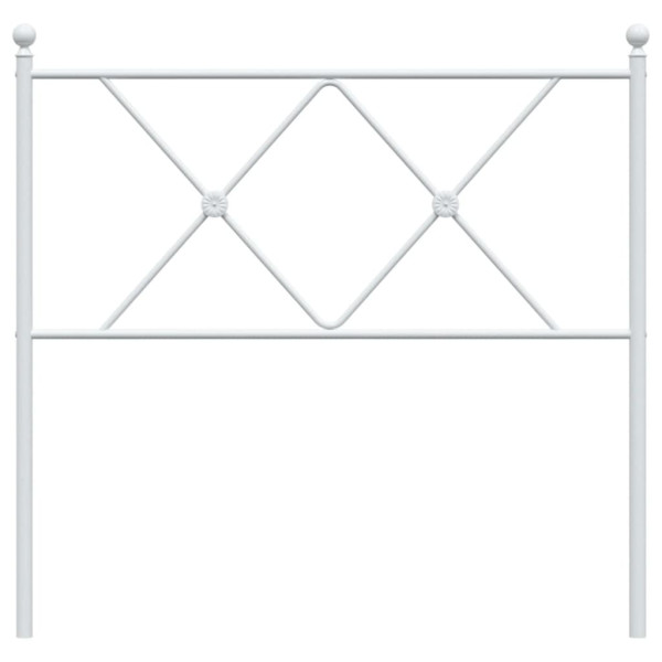 Cabecero de metal blanco 90 cm M 4