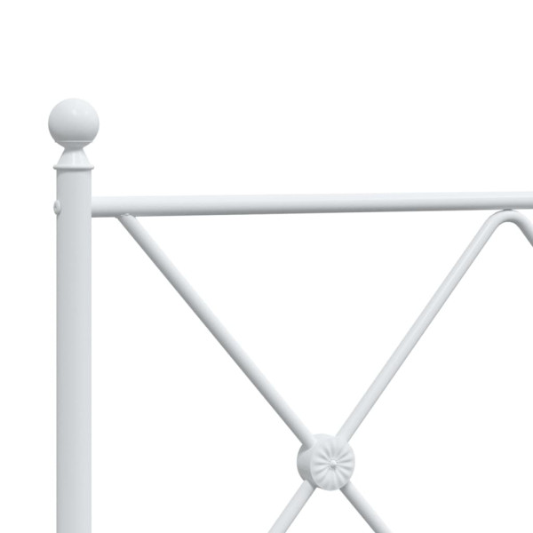 Cabeceira de cama 90 cm metal branco M 5