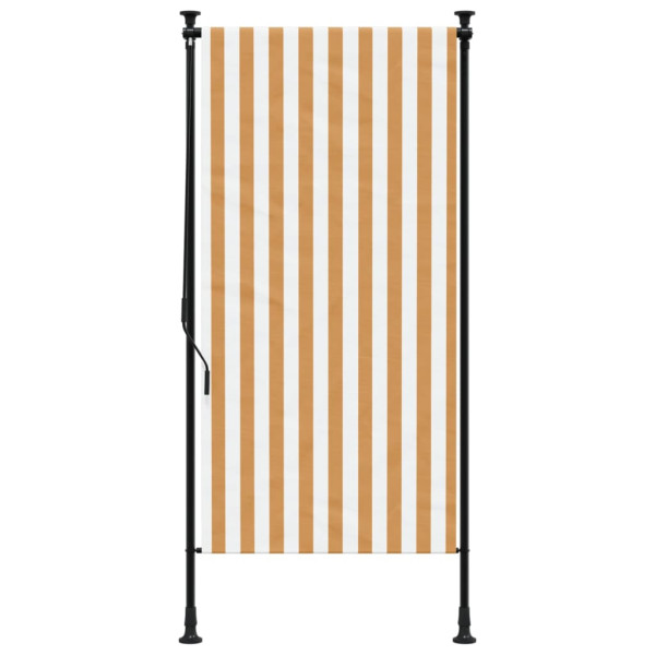 Estore de rolo exterior 120x270 cm tecido/aço laranja e branco M 3