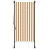 Estore de rolo exterior 120x270 cm tecido/aço laranja e branco 3