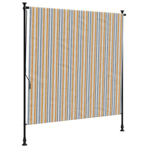 Estore de rolo exterior 150x270 cm tecido/aço amarelo e branco H