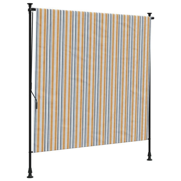 Estore de rolo exterior 150x270 cm tecido/aço amarelo e branco M 2