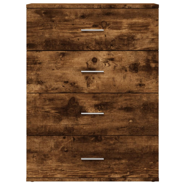 Aparador de madera de ingeniería roble ahumado 60x39x80 cm M 5