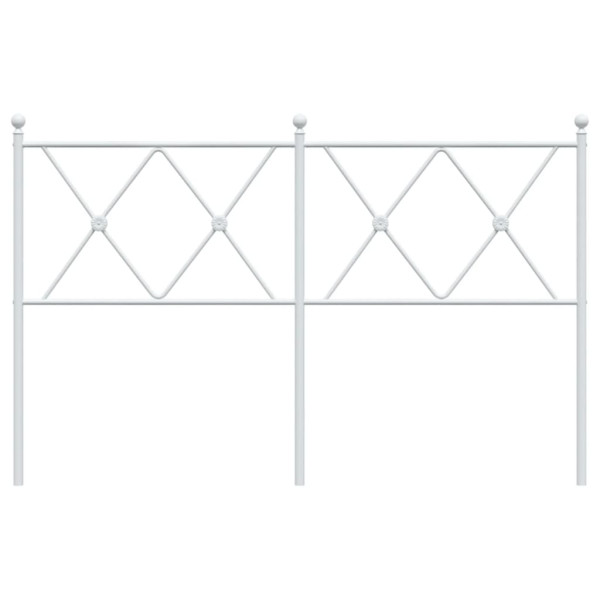 Cabeceira de cama 137 cm metal branco M 4