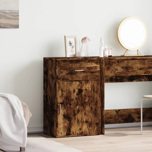 Armário arrumação 56.5x39x90 cm deriv. madeira carvalho fumado M 3