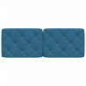 Cabecero de cama acolchado terciopelo azul 120 cm 5