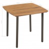 Mesa de jardín madera maciza de acacia y acero 80x80x72 cm 4