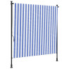 Persiana enrollable exterior tela acero azul blanco 150x270 cm 2