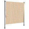 Estore de rolo exterior 150x270 cm tecido/aço laranja e branco 2