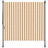 Estore de rolo exterior 150x270 cm tecido/aço laranja e branco 3