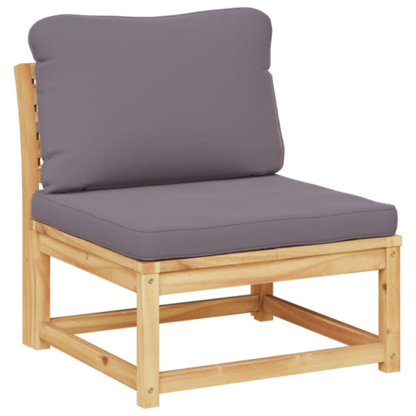 8 pcs conjunto lounge jardim c/almofadões madeira maciça acácia M 5