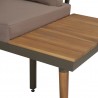 4 pcs conj. lounge jardim c/ almofadões acácia maciça castanho 3