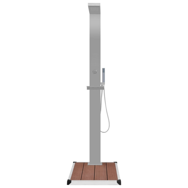 Chuveiro para exterior com base WPC aço inoxidável M 4