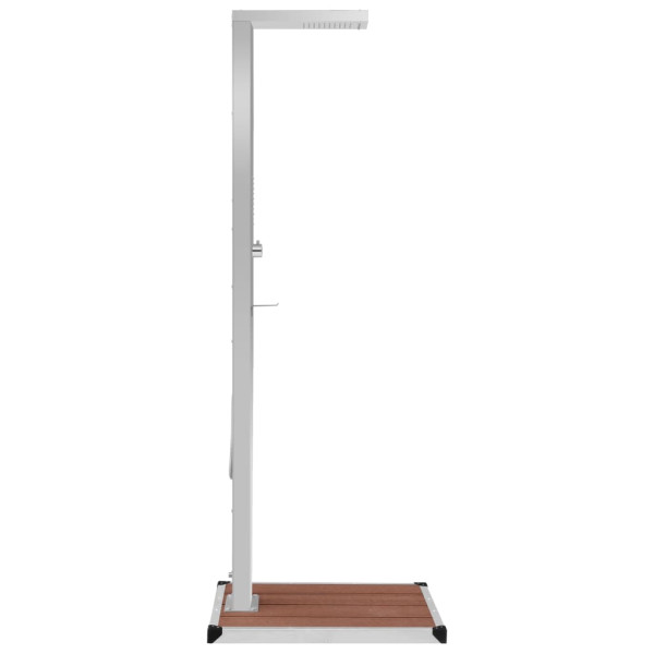 Chuveiro para exterior com base WPC aço inoxidável M 5