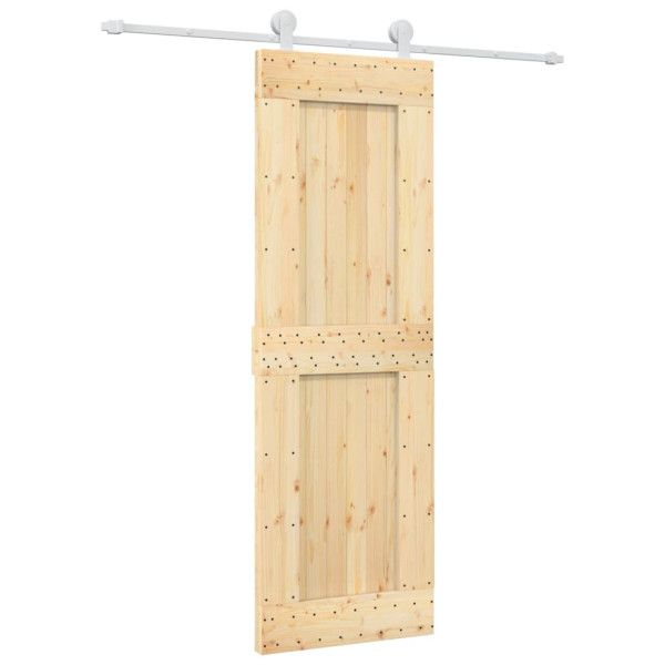 Puerta corredera con herrajes madera maciza de pino 70x210 cm M 2