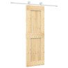 Puerta corredera con herrajes madera maciza de pino 70x210 cm 2