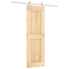 Puerta corredera con herrajes madera maciza de pino 70x210 cm 2