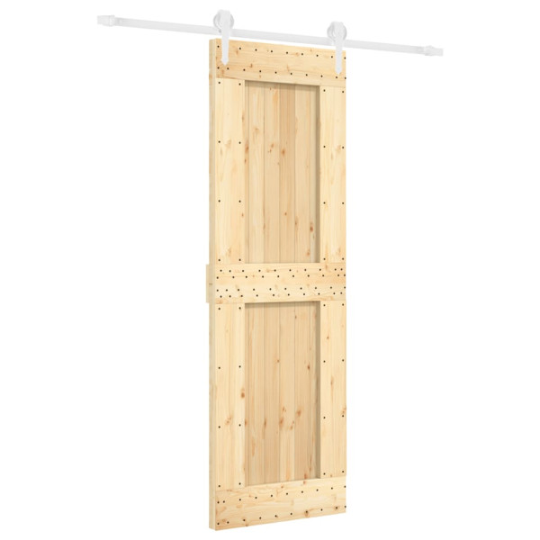Puerta corredera con herrajes madera maciza de pino 70x210 cm M 2