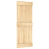Puerta corredera con herrajes madera maciza de pino 80x210 cm 3