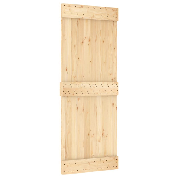 Puerta corredera con herrajes madera maciza de pino 80x210 cm M 3