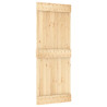 Puerta corredera con herrajes madera maciza de pino 80x210 cm 3