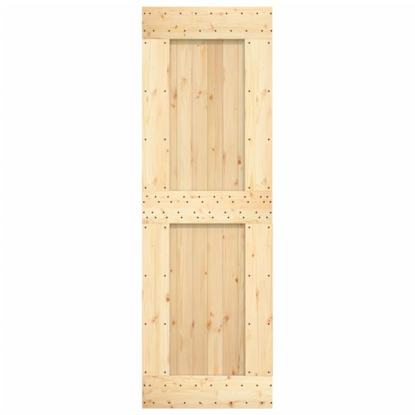 Puerta corredera con herrajes madera maciza de pino 70x210 cm M 4