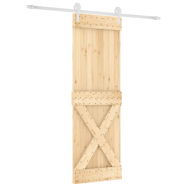 Puerta corredera con herrajes madera maciza de pino 70x210 cm M 2