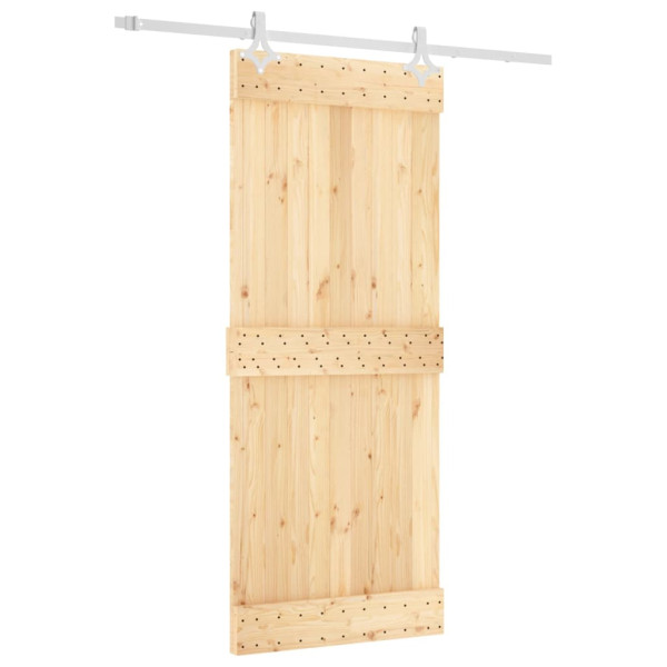 Puerta corredera con herrajes madera maciza de pino 85x210 cm M 2