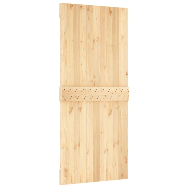 Puerta corredera con herrajes madera maciza de pino 90x210 cm M 5