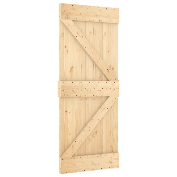 Puerta corredera con herrajes madera maciza de pino 80x210 cm M 3