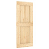 Puerta corredera con herrajes madera maciza de pino 85x210 cm 3