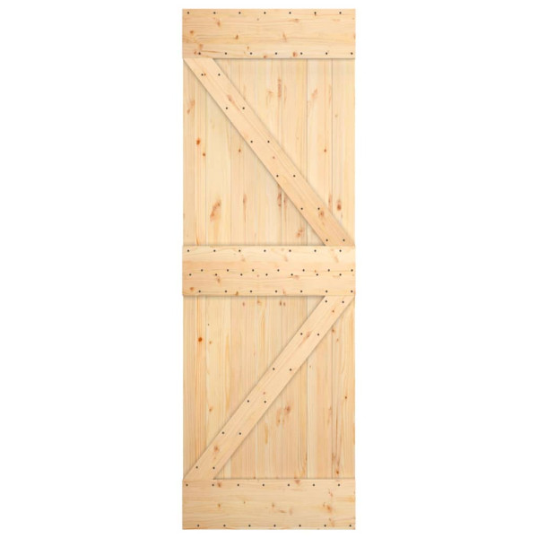 Puerta corredera con herrajes madera maciza de pino 70x210 cm M 4