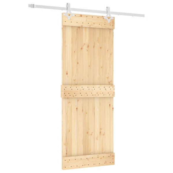 Puerta corredera con herrajes madera maciza de pino 80x210 cm M 2