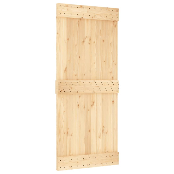 Puerta corredera con herrajes madera maciza de pino 90x210 cm M 3