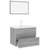 Set de muebles de baño madera contrachapada gris Sonoma 3