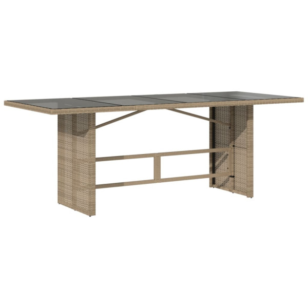 9 pcs conjunto de jantar p/ jardim com almofadões vime PE bege M 4