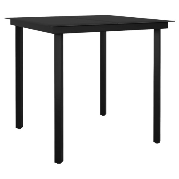 Set comedor de jardín 3 piezas y cojines ratán sintético marrón M 4