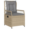 Set comedor de jardín 5 pzas con cojines ratán sintético beige 3