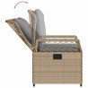 Set comedor de jardín 5 pzas con cojines ratán sintético beige 5