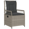 Set comedor de jardín 5 pzas cojines ratán sintético gris claro 3