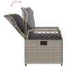 Set comedor de jardín 5 pzas cojines ratán sintético gris claro 5