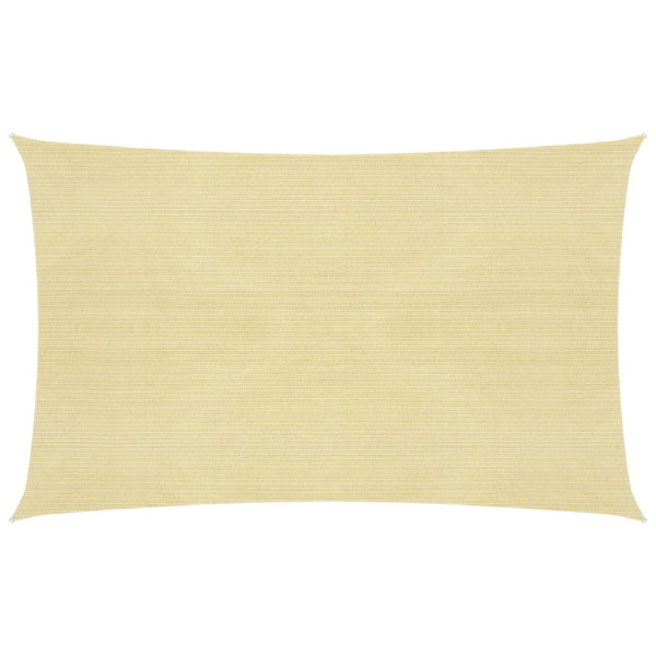 Toldo de vela HDPE beige 160 g/m² 2.5x4.5 m D