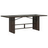 Set comedor de jardín 7 pzas con cojines ratán sintético marrón 4