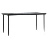 Set de comedor de jardín 7 pzas y cojines ratán sintético negro 4