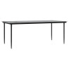 Set de comedor de jardín 9 pzas y cojines ratán sintético negro 4