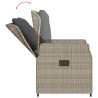 Set comedor jardín 7 pzas y cojines ratán sintético gris claro 5