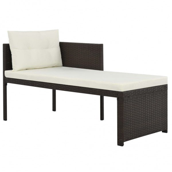 Set de muebles de jardín 4 piezas ratán sintético marrón M 4